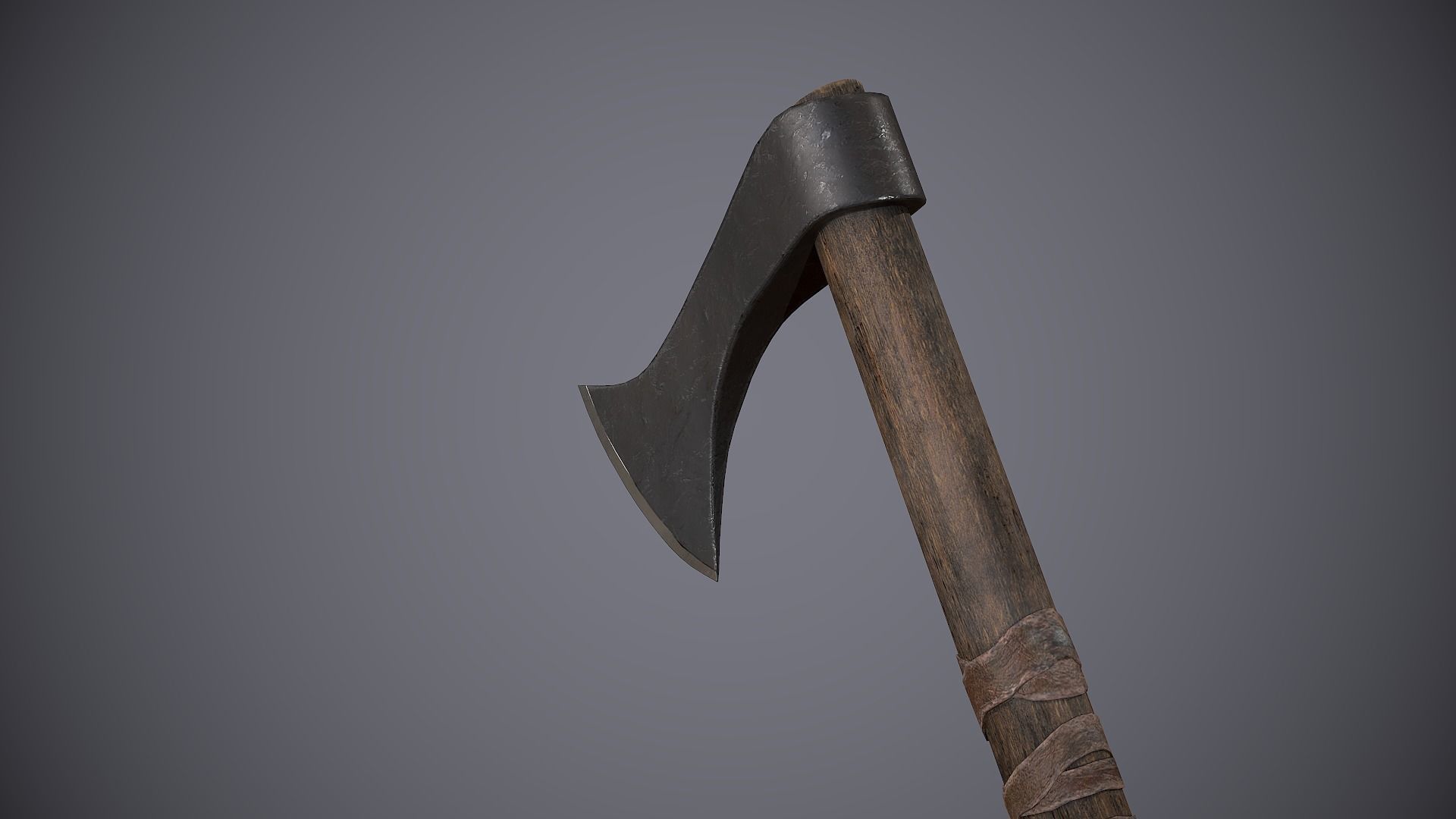Francisca Axe Medieval Low-poly 3D model_7