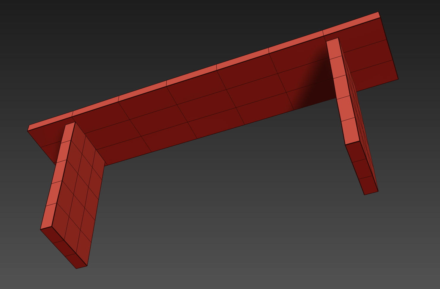 RH RECLAIMED RUSSIAN OAK PLANK CONSOLE 3D model_7