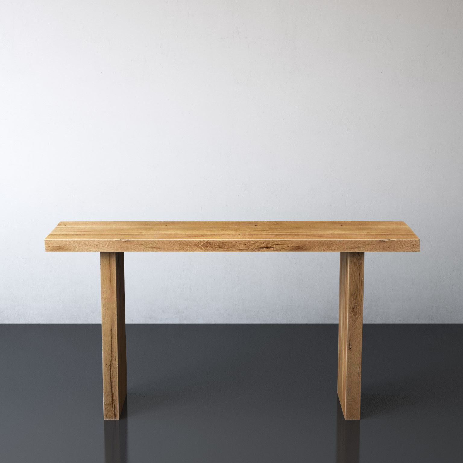 RH RECLAIMED RUSSIAN OAK PLANK CONSOLE 3D model_2