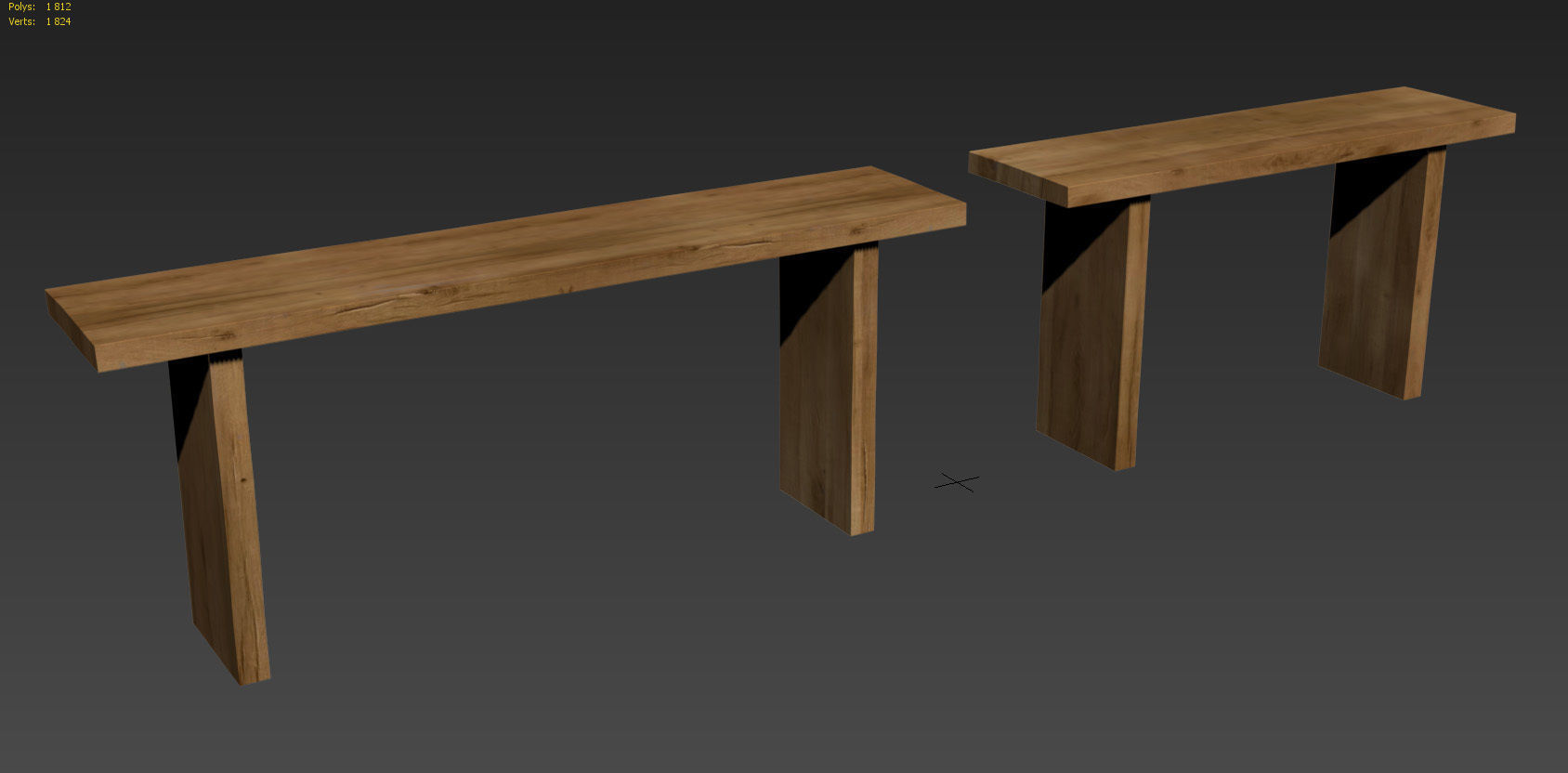 RH RECLAIMED RUSSIAN OAK PLANK CONSOLE 3D model_3
