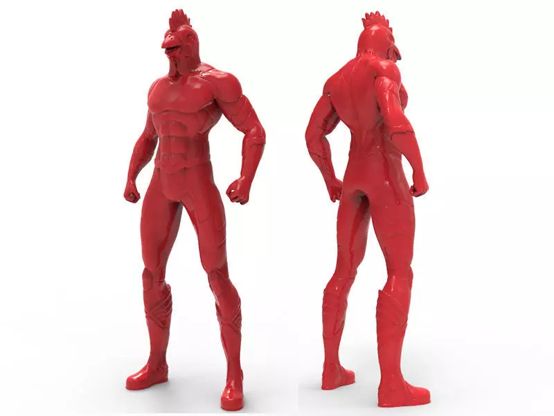 Animal Hero Of Chiken 3D print model_0