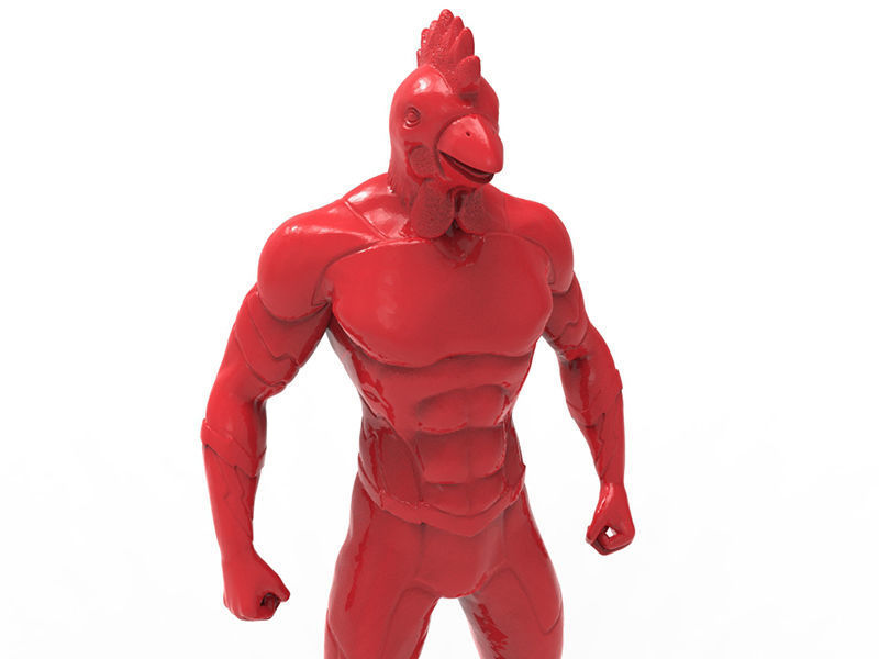 Animal Hero Of Chiken 3D print model_6