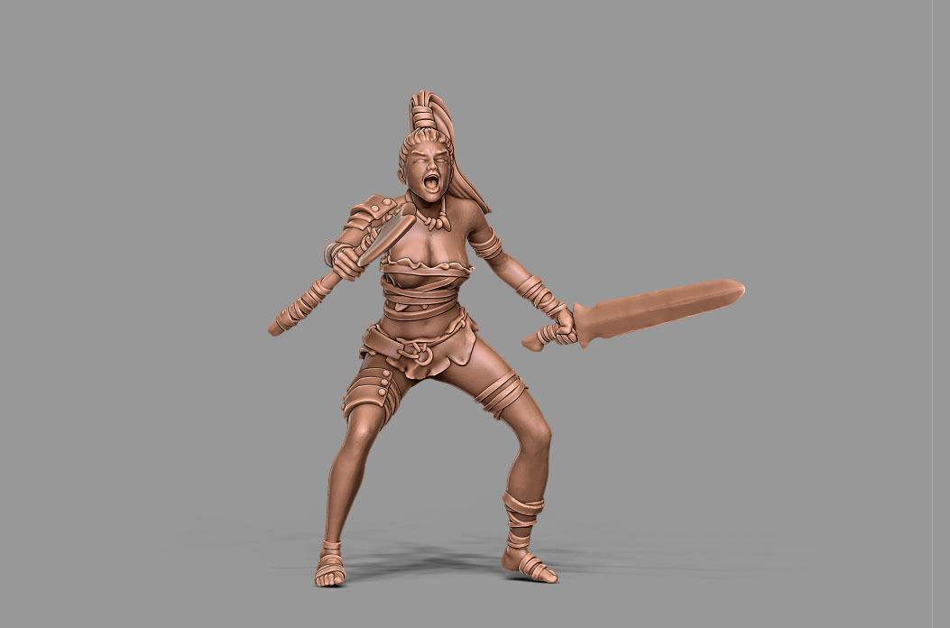 Smilodon rider - 35mm scale 3D print model_13