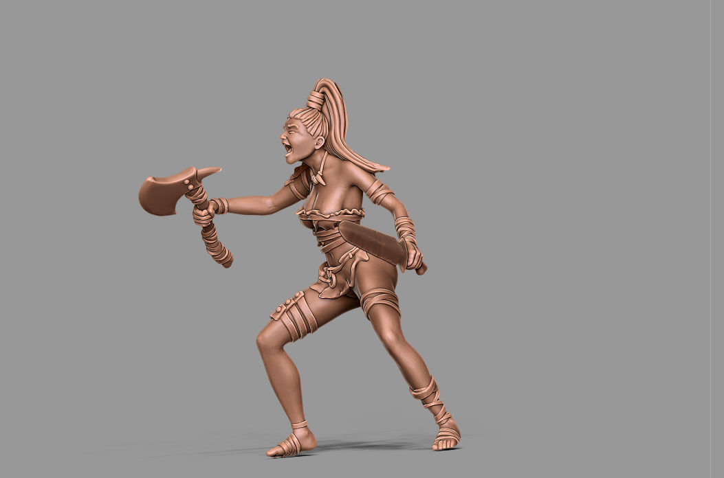 Smilodon rider - 35mm scale 3D print model_8