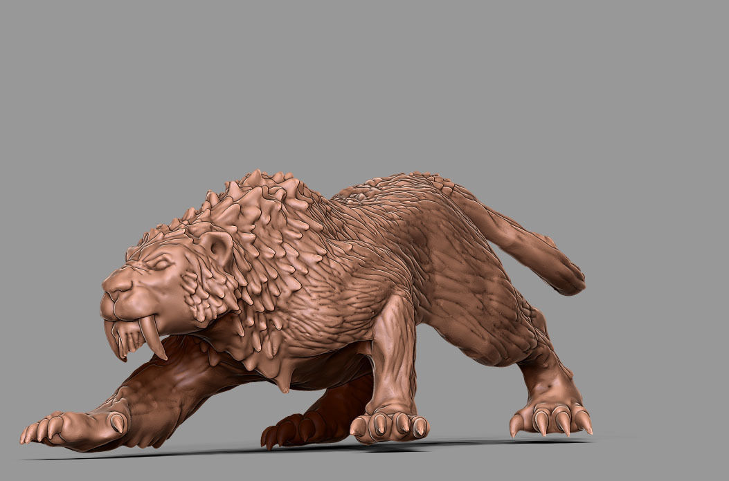 Smilodon rider - 35mm scale 3D print model_11