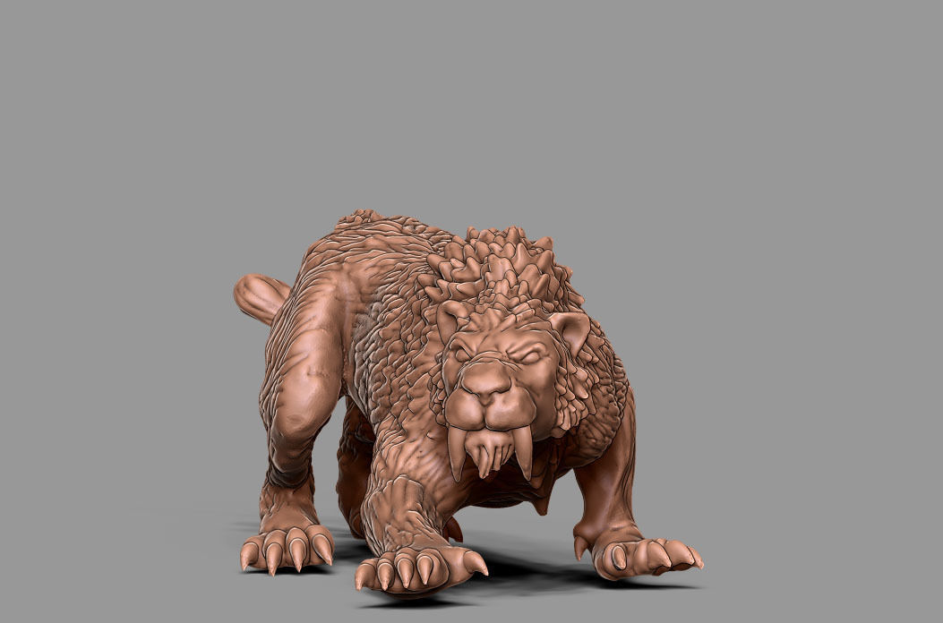 Smilodon rider - 35mm scale 3D print model_12