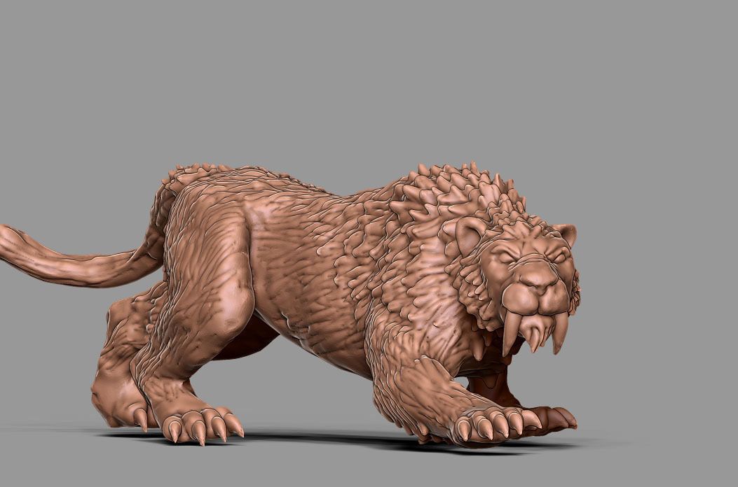 Smilodon rider - 35mm scale 3D print model_14