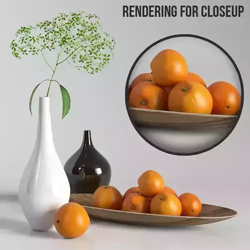 Decorative set with oranges 