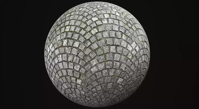 COBBLESTONE PAVEMENT PBR SEAMLESS TEXTURE 3D model
