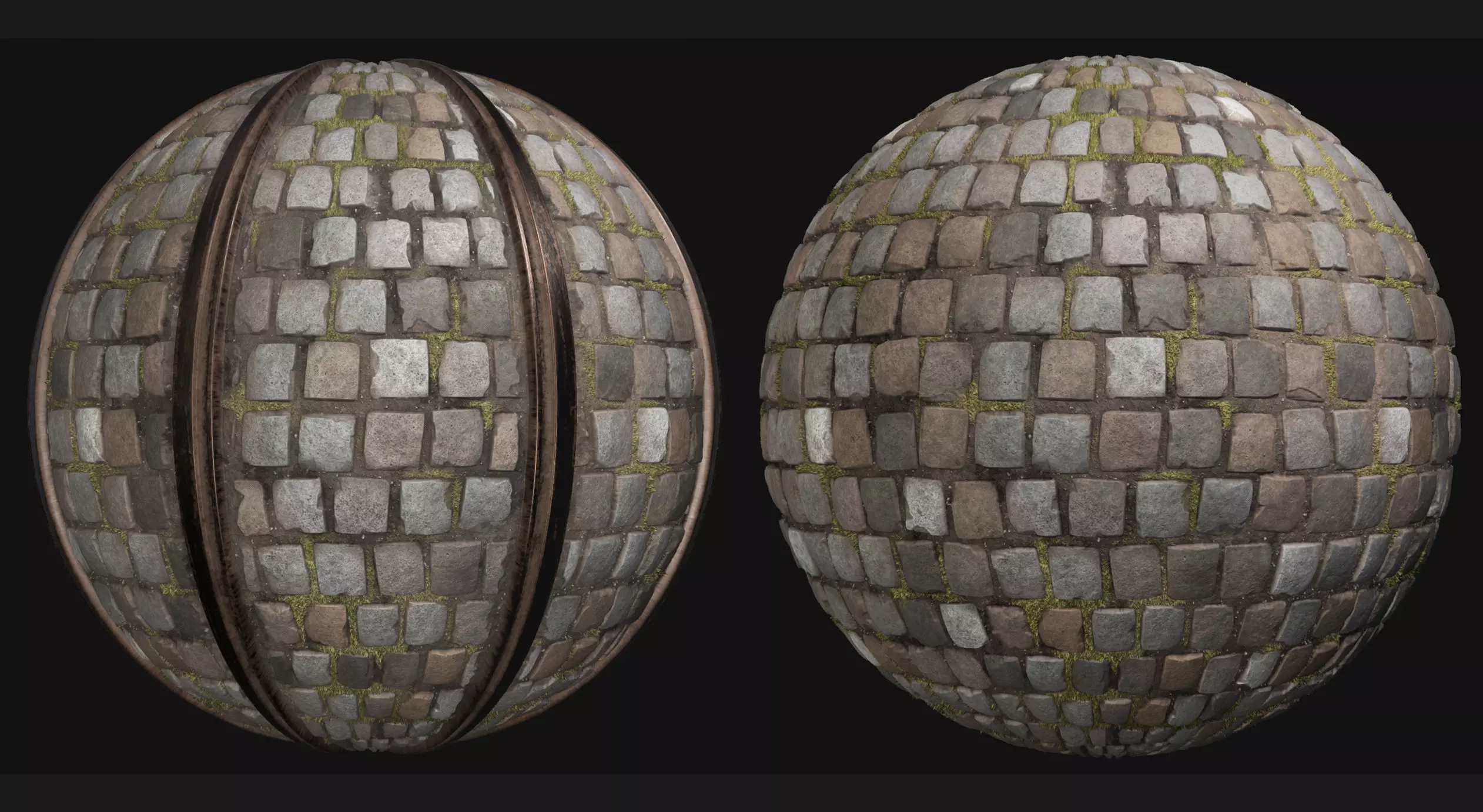 COBBLESTONE RAILWAY PBR SEAMLESS GROUND TEXTURE 3D model_0