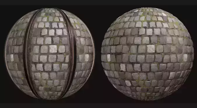 COBBLESTONE RAILWAY PBR SEAMLESS GROUND TEXTURE 3D model