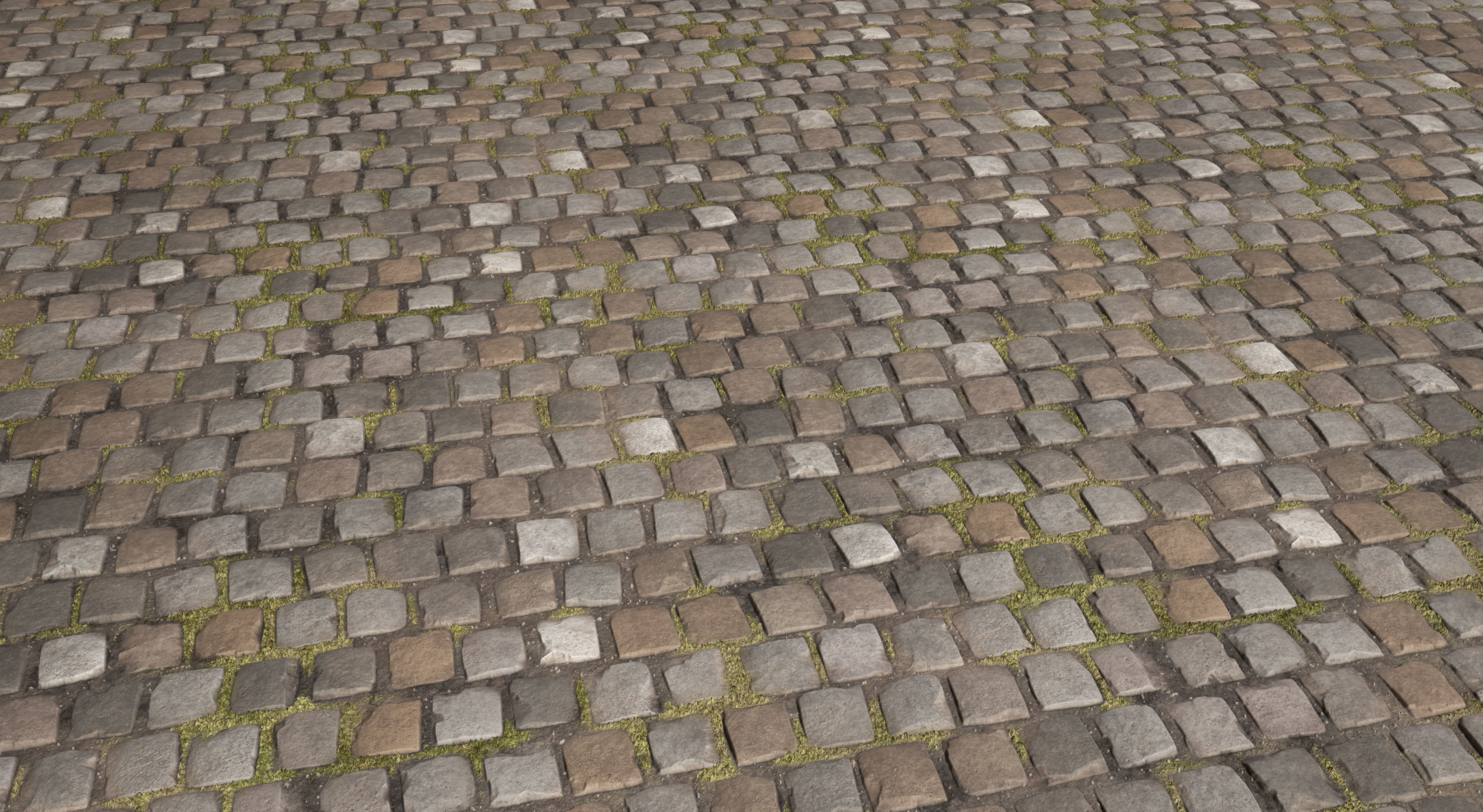 COBBLESTONE RAILWAY PBR SEAMLESS GROUND TEXTURE 3D model_4