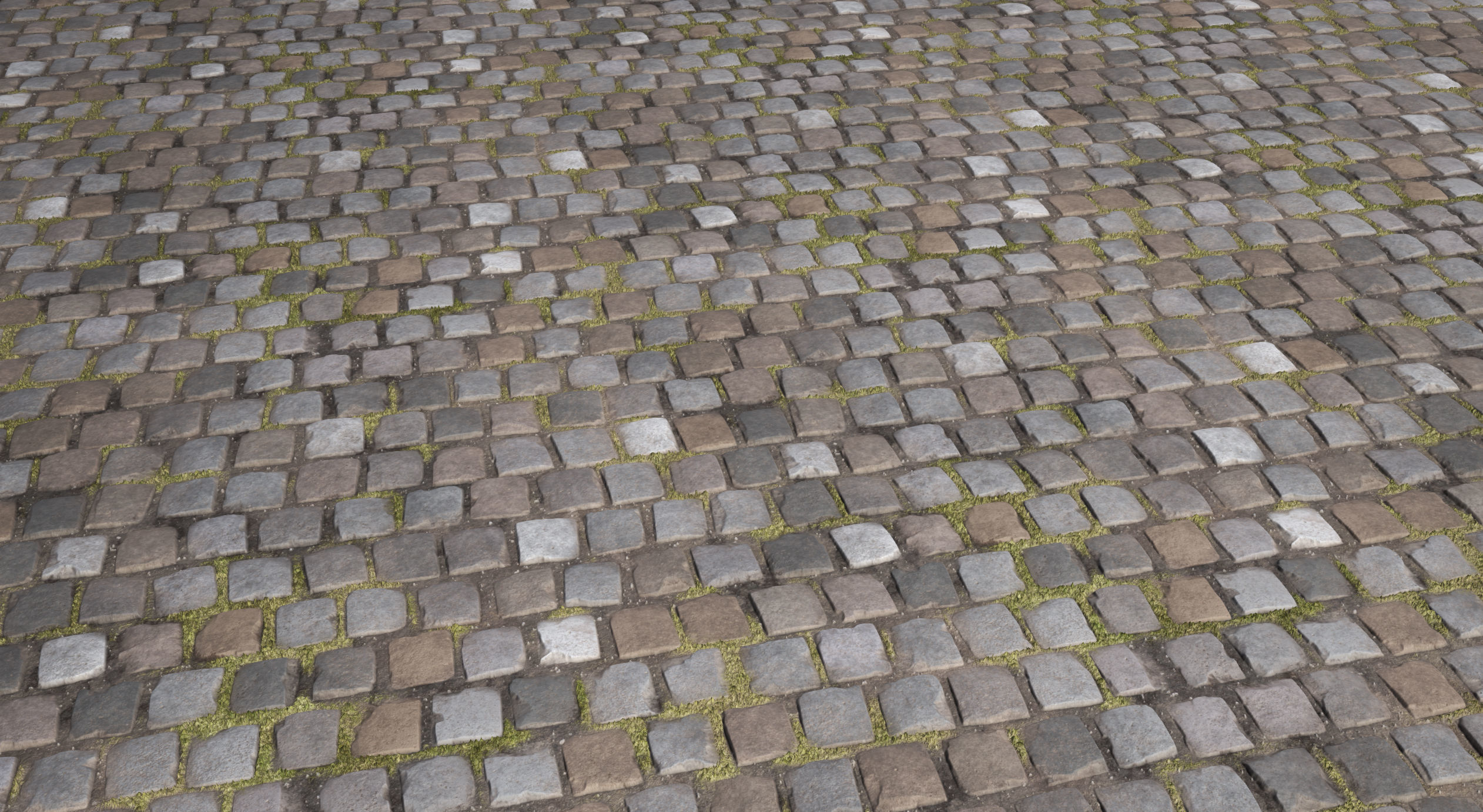COBBLESTONE RAILWAY PBR SEAMLESS GROUND TEXTURE 3D model_5