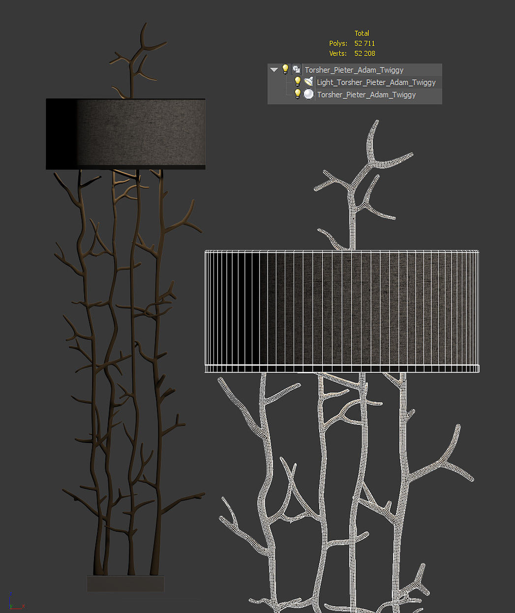 Twiggy Floor Lamp by Pieter Adam 3D model_2