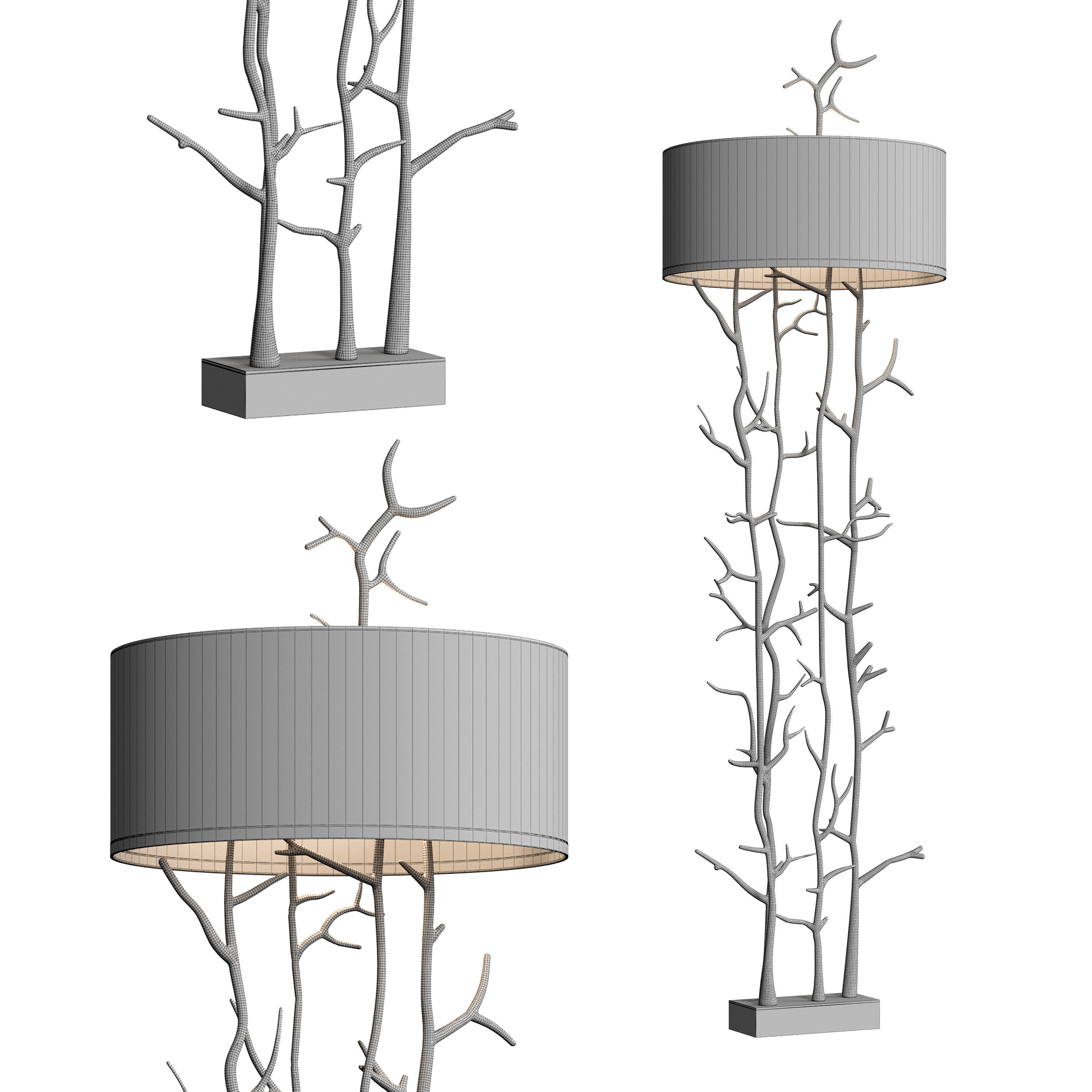 Twiggy Floor Lamp by Pieter Adam 3D model_1