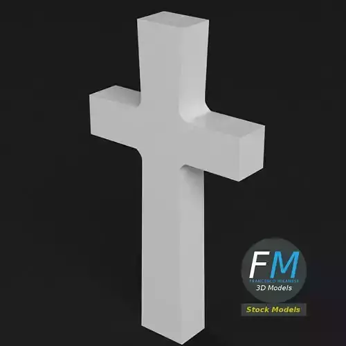 War memorial gravestone - Cross 3D model