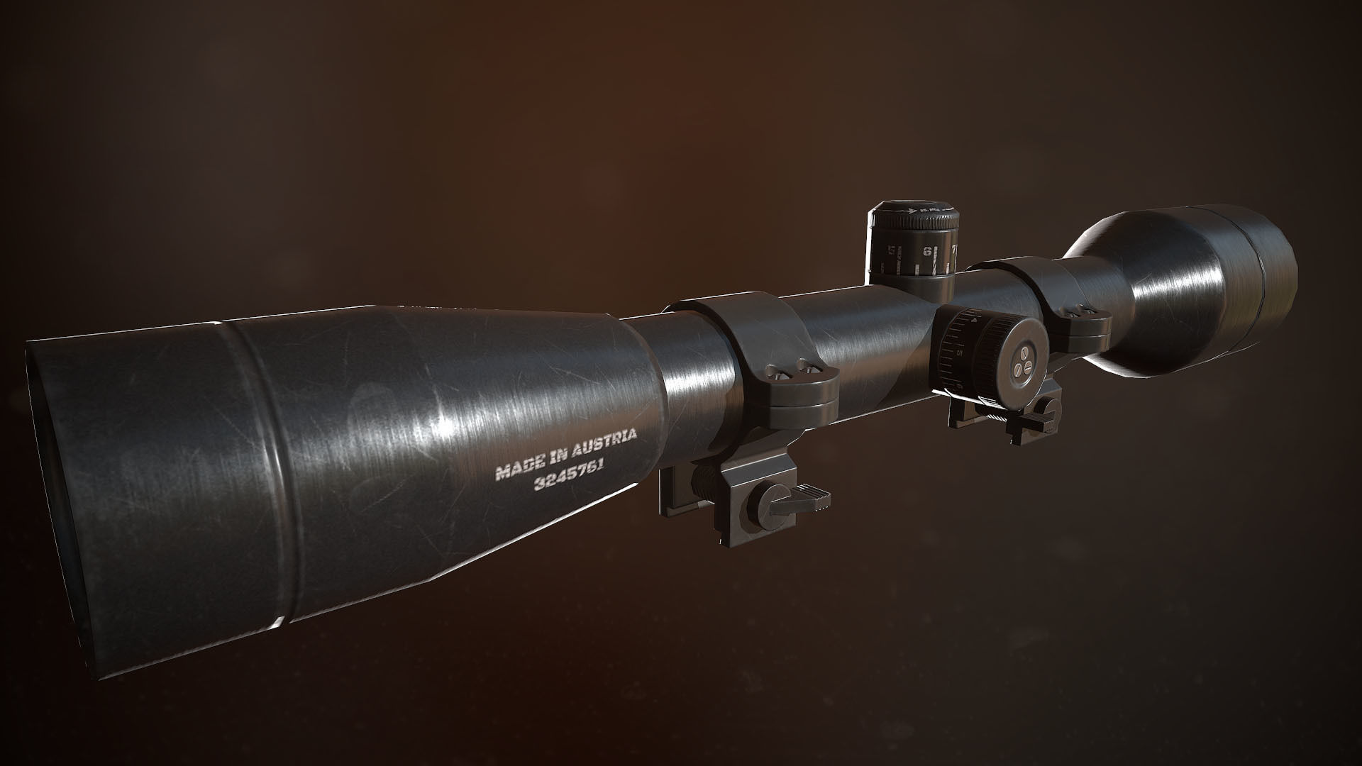 SSG 69 Sniper Rifle Low-poly 3D model_9