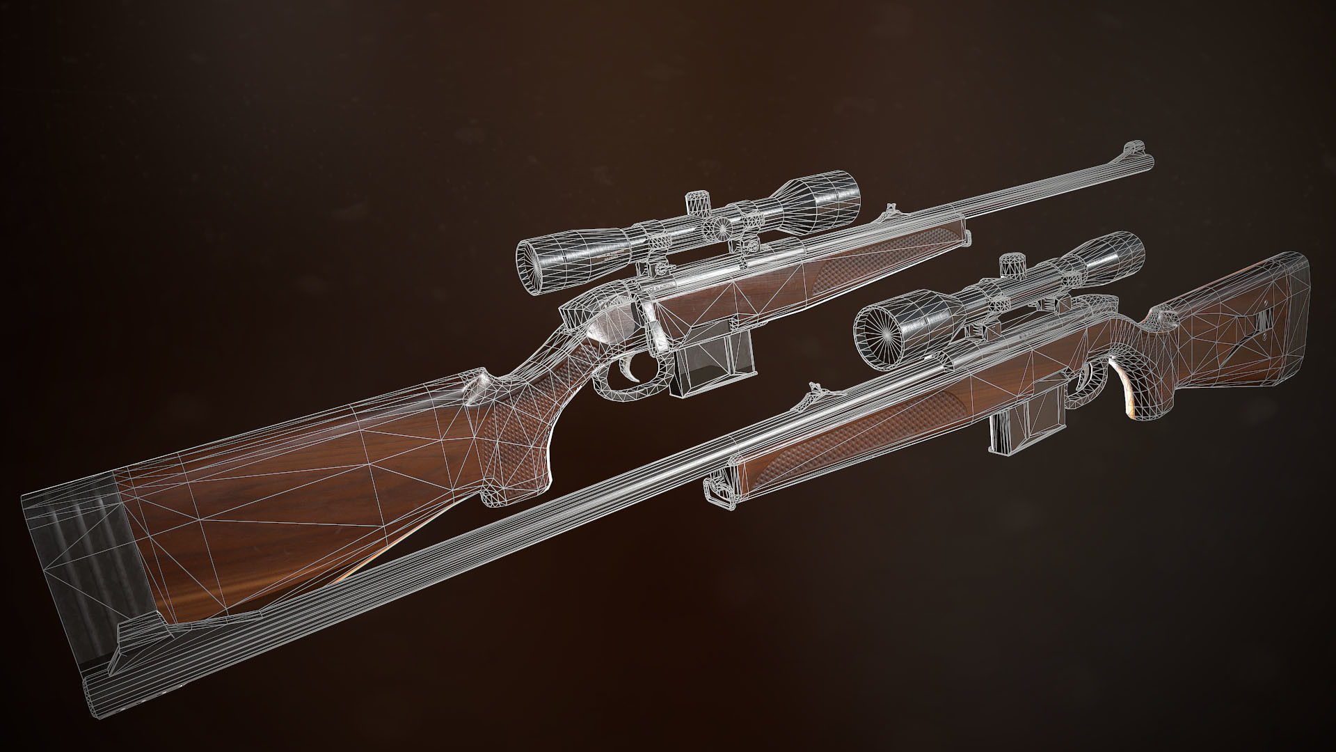 SSG 69 Sniper Rifle Low-poly 3D model_11