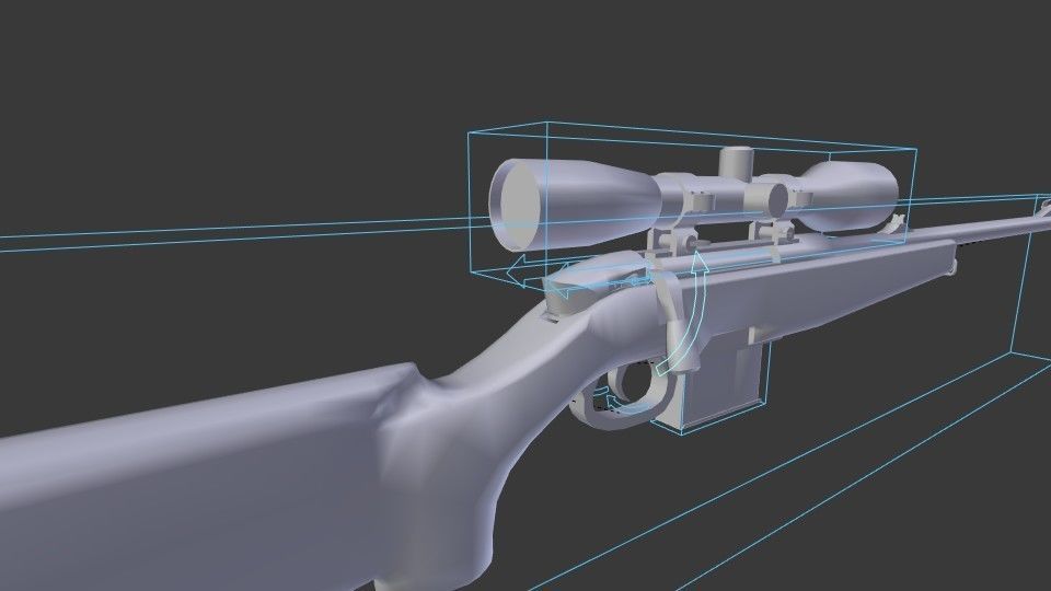 SSG 69 Sniper Rifle Low-poly 3D model_13