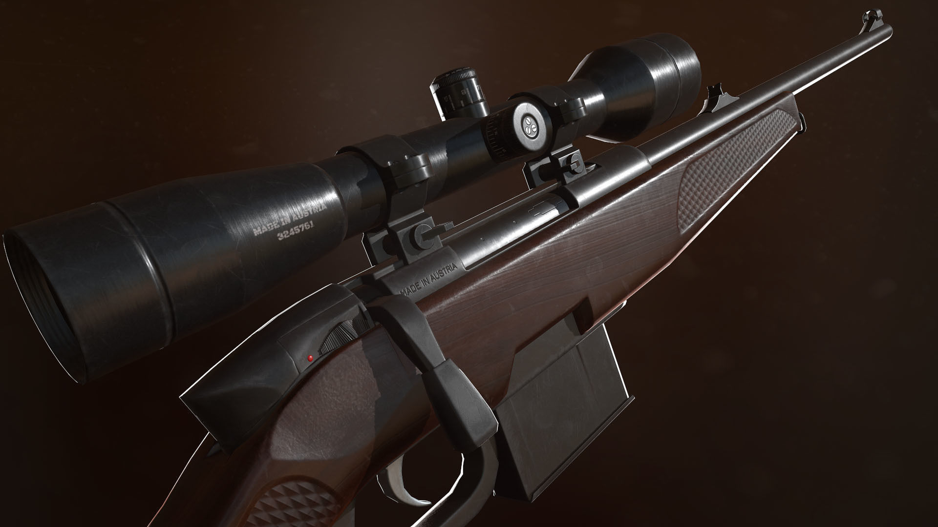 SSG 69 Sniper Rifle Low-poly 3D model_2