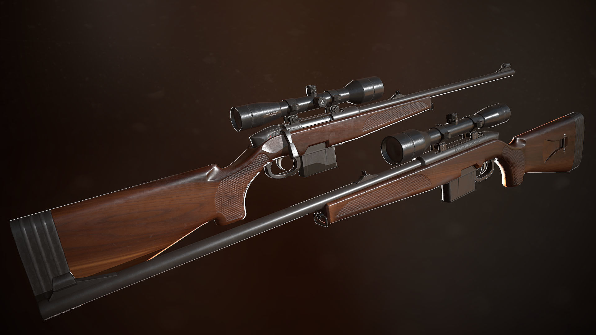 SSG 69 Sniper Rifle Low-poly 3D model_10