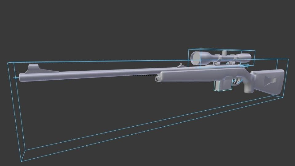SSG 69 Sniper Rifle Low-poly 3D model_12