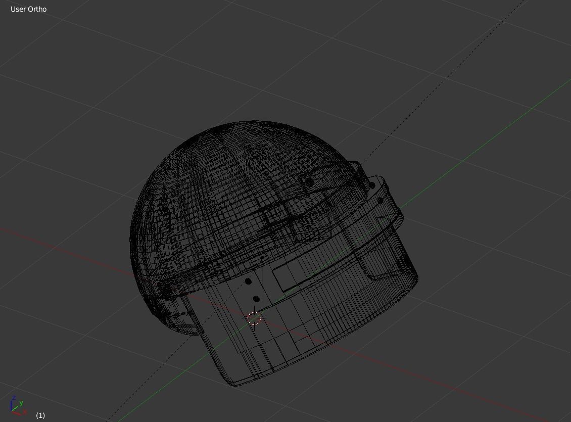PUBG Helmet Level 3 3D model_3