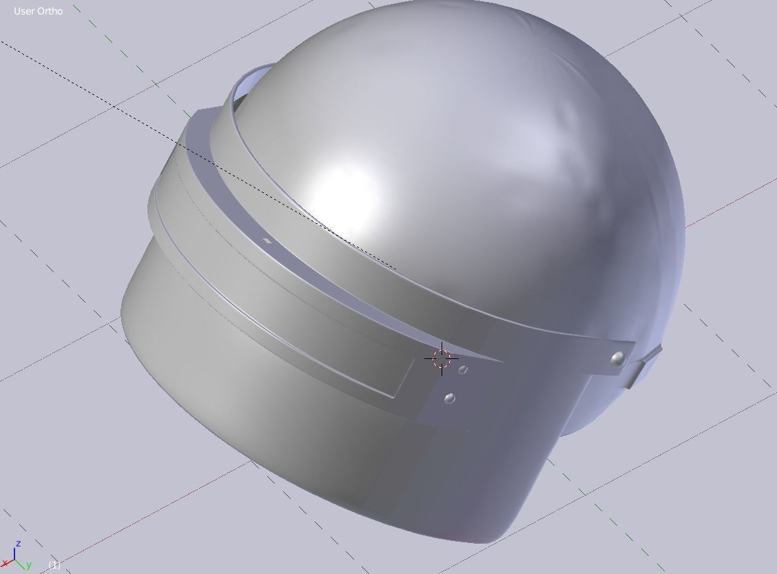 PUBG Helmet Level 3 3D model_4