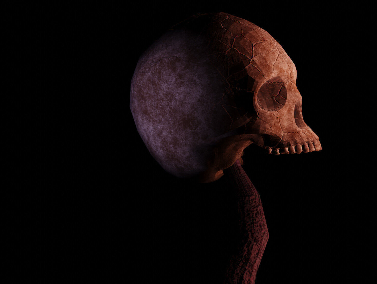 Necromancer Character Low-poly 3D model_3