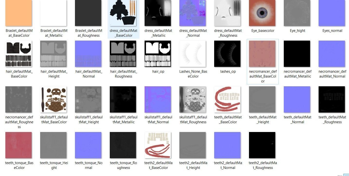 Necromancer Character Low-poly 3D model_13