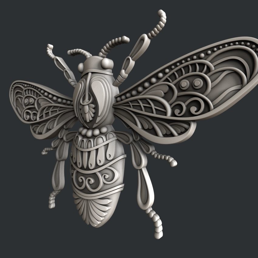 3d STL models for CNC router bee 3D model_2