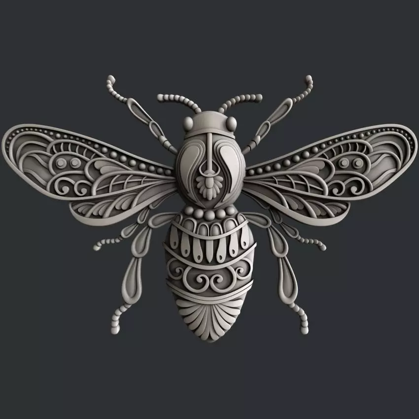 3d STL models for CNC router bee 3D model_0