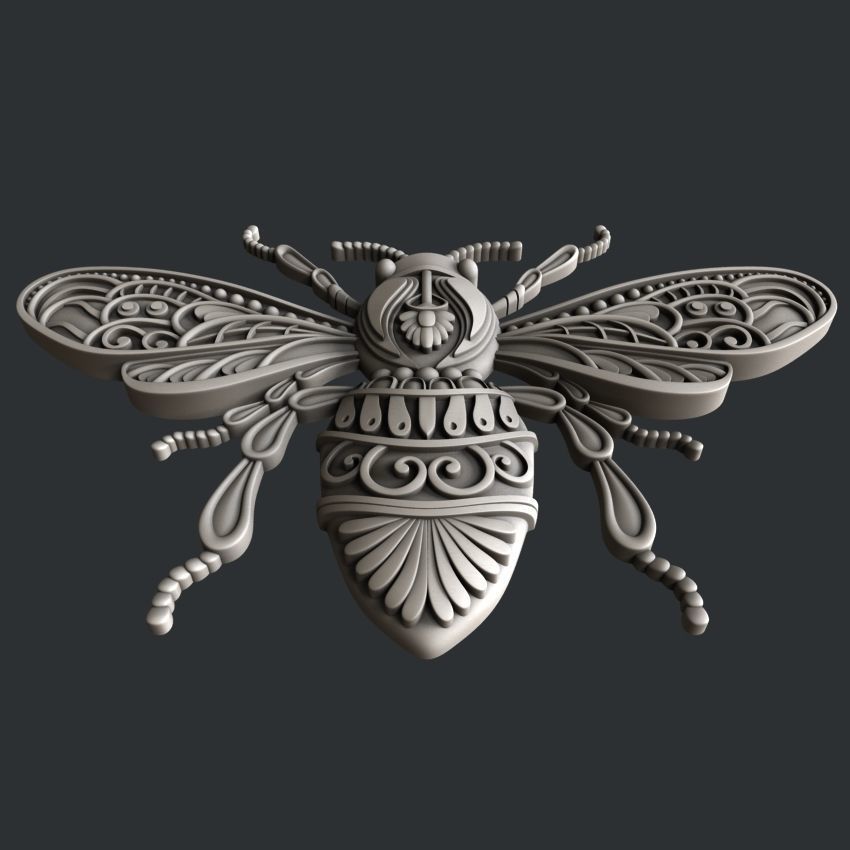 3d STL models for CNC router bee 3D model_3