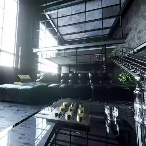 VIP loft room cinema 4D corona render