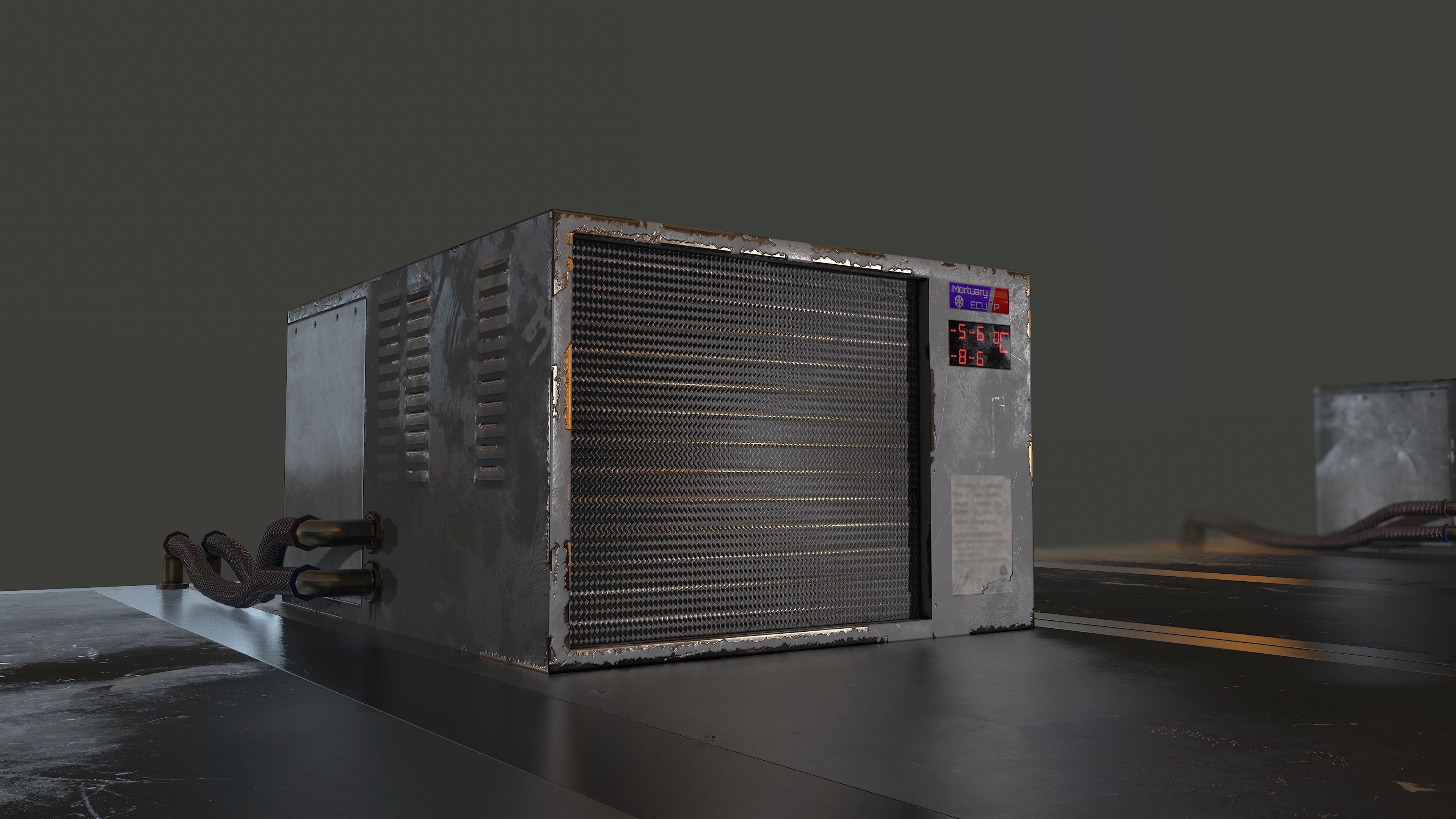 Morgue Freezing Chamber Low-poly 3D model_3