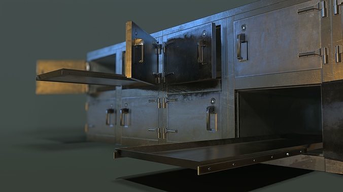 Morgue Freezing Chamber Low-poly 3D model