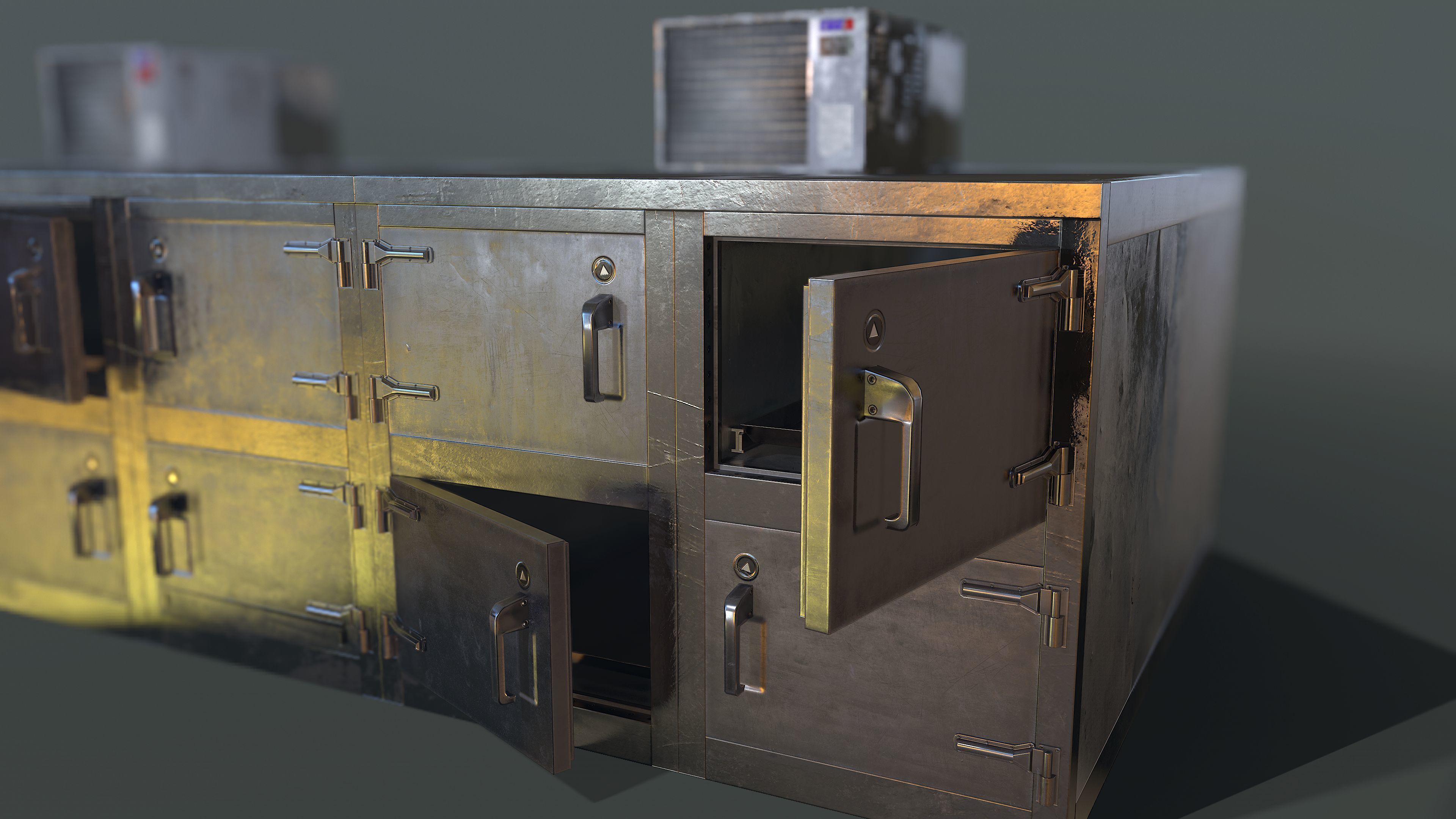 Morgue Freezing Chamber Low-poly 3D model_4