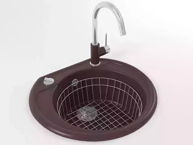 Kitchen sink 02 3D model