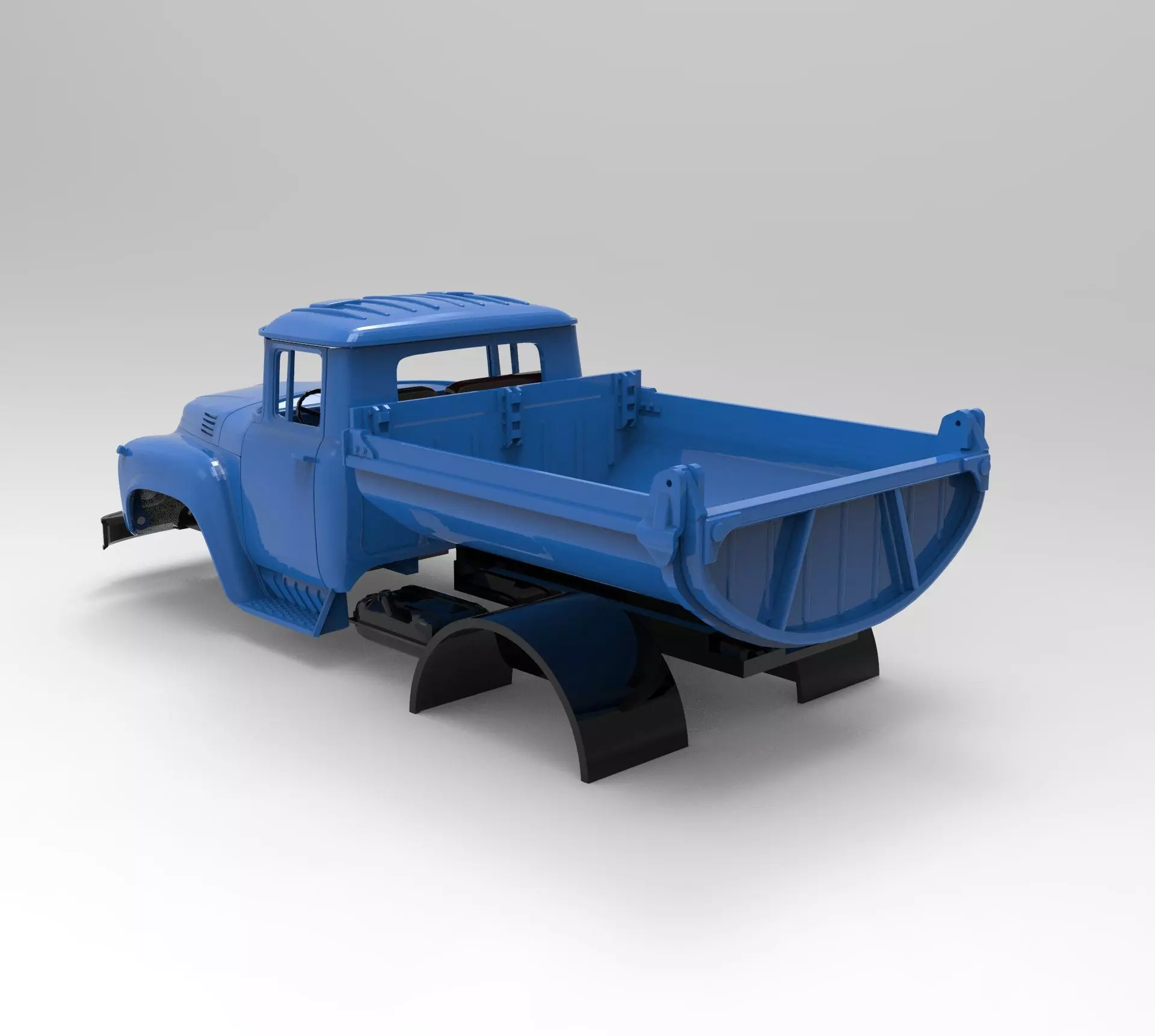 All parts are separated Truck ZIL 130 Printable Body Soviet Car 3D print model