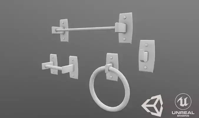 Bathroom Accessories Free low-poly 3D model