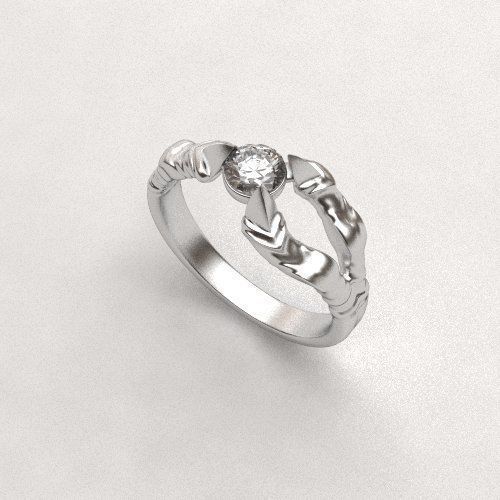 Dragon Claw engagement ring  3D print model_2