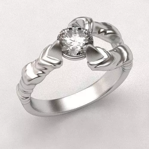 Dragon Claw engagement ring  3D print model_0