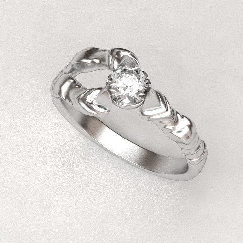 Dragon Claw engagement ring  3D print model_1