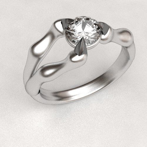 Dragon Claw engagement ring  3D print model_4