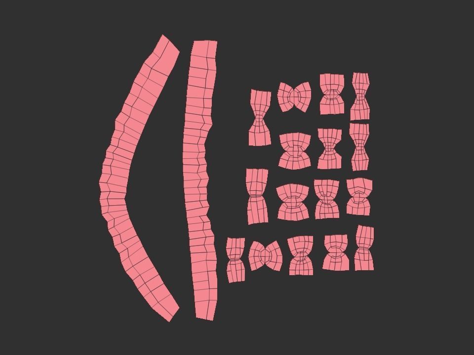 Low poly teeth human mouth with Low-poly 3D model_8