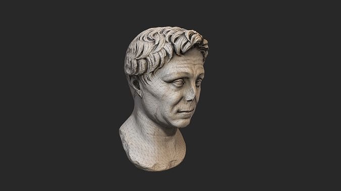 Head Sculpture Model Low-poly 3D model