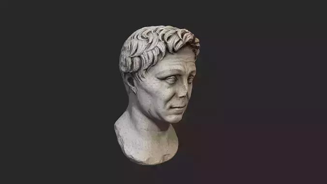 Head Sculpture Model Low-poly 3D model