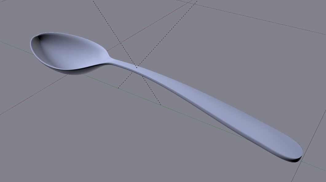 Spoon  Low-poly 3D model_3