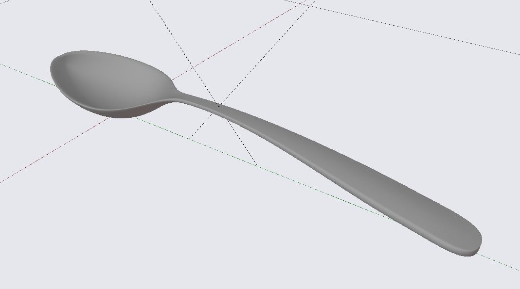Spoon  Low-poly 3D model_2