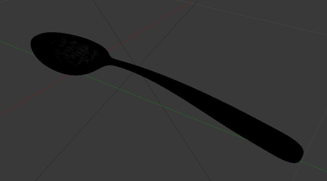 Spoon  Low-poly 3D model_4